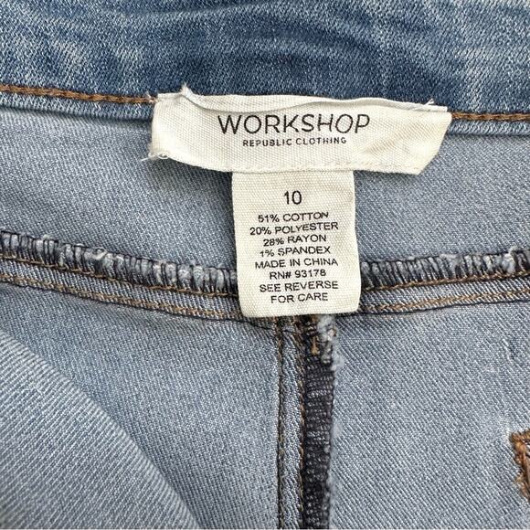 Workshop Jeans Light Wash Floral Embroidered High Rise Ankle Boho Size 10 NEW - Picture 2 of 12